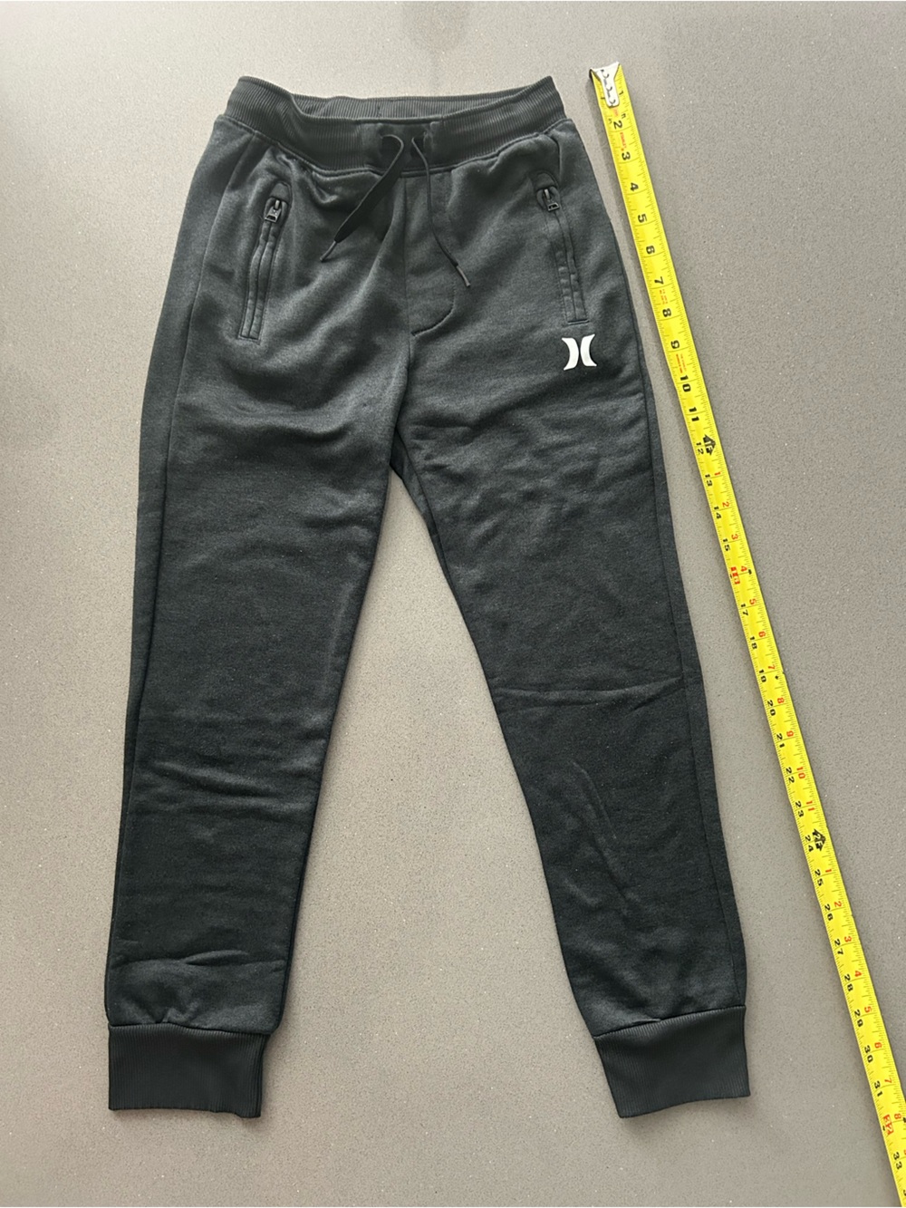 Hurley Black Kids Jogger Sweatpants with Zip Pockets Kids Size 8-10yrs